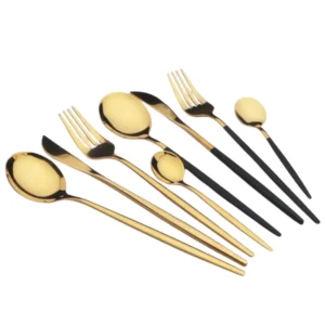 Colorful Stainless Steel Dinnerware Set