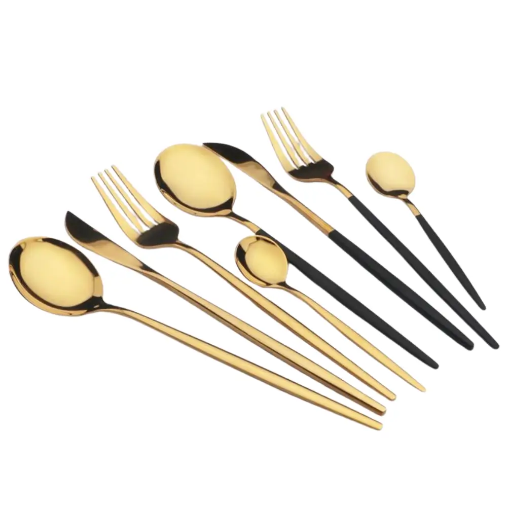 Colorful Stainless Steel Dinnerware Set