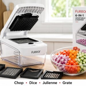 Fullstar Vegetable Chopper – 6-in-1 Mandoline Slicer & Dicer